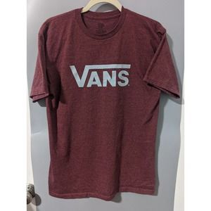 Vans Off The Wall Logo T-Shirt Burgundy Red Medium Shirt Skateboarding Skate